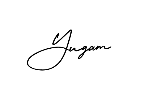 It looks lik you need a new signature style for name Yugam. Design unique handwritten (AmerikaSignatureDemo-Regular) signature with our free signature maker in just a few clicks. Yugam signature style 3 images and pictures png