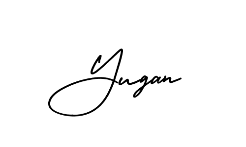 Create a beautiful signature design for name Yugan. With this signature (AmerikaSignatureDemo-Regular) fonts, you can make a handwritten signature for free. Yugan signature style 3 images and pictures png