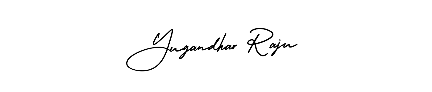 How to make Yugandhar Raju name signature. Use AmerikaSignatureDemo-Regular style for creating short signs online. This is the latest handwritten sign. Yugandhar Raju signature style 3 images and pictures png