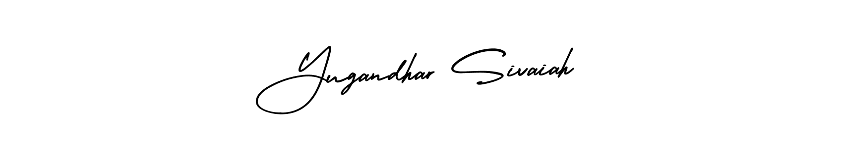 Yugandhar Sivaiah stylish signature style. Best Handwritten Sign (AmerikaSignatureDemo-Regular) for my name. Handwritten Signature Collection Ideas for my name Yugandhar Sivaiah. Yugandhar Sivaiah signature style 3 images and pictures png