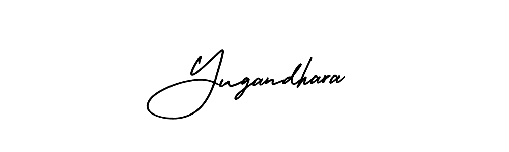 Make a beautiful signature design for name Yugandhara. With this signature (AmerikaSignatureDemo-Regular) style, you can create a handwritten signature for free. Yugandhara signature style 3 images and pictures png