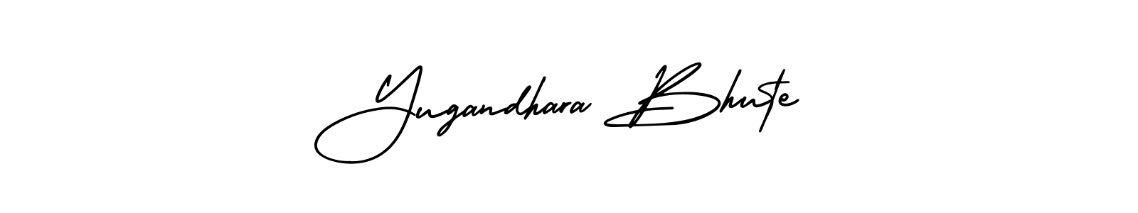 How to Draw Yugandhara Bhute signature style? AmerikaSignatureDemo-Regular is a latest design signature styles for name Yugandhara Bhute. Yugandhara Bhute signature style 3 images and pictures png