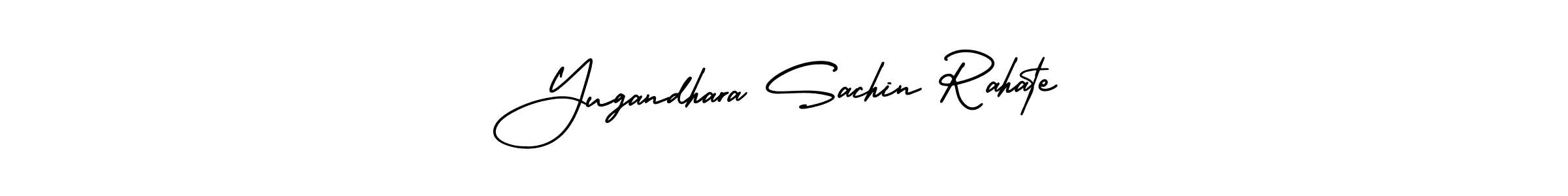 Use a signature maker to create a handwritten signature online. With this signature software, you can design (AmerikaSignatureDemo-Regular) your own signature for name Yugandhara Sachin Rahate. Yugandhara Sachin Rahate signature style 3 images and pictures png