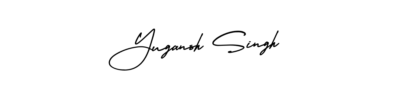 It looks lik you need a new signature style for name Yugansh Singh. Design unique handwritten (AmerikaSignatureDemo-Regular) signature with our free signature maker in just a few clicks. Yugansh Singh signature style 3 images and pictures png