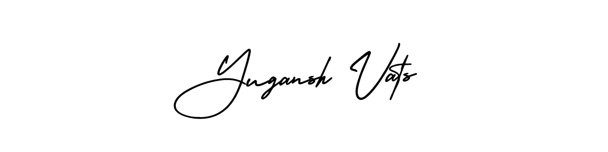 Yugansh Vats stylish signature style. Best Handwritten Sign (AmerikaSignatureDemo-Regular) for my name. Handwritten Signature Collection Ideas for my name Yugansh Vats. Yugansh Vats signature style 3 images and pictures png
