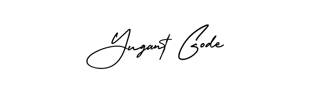 Also You can easily find your signature by using the search form. We will create Yugant Gode name handwritten signature images for you free of cost using AmerikaSignatureDemo-Regular sign style. Yugant Gode signature style 3 images and pictures png