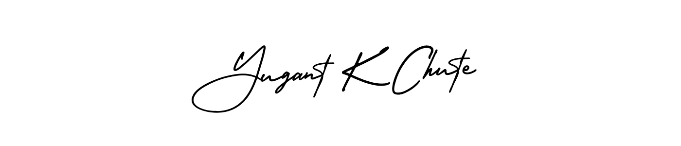 You can use this online signature creator to create a handwritten signature for the name Yugant K Chute. This is the best online autograph maker. Yugant K Chute signature style 3 images and pictures png