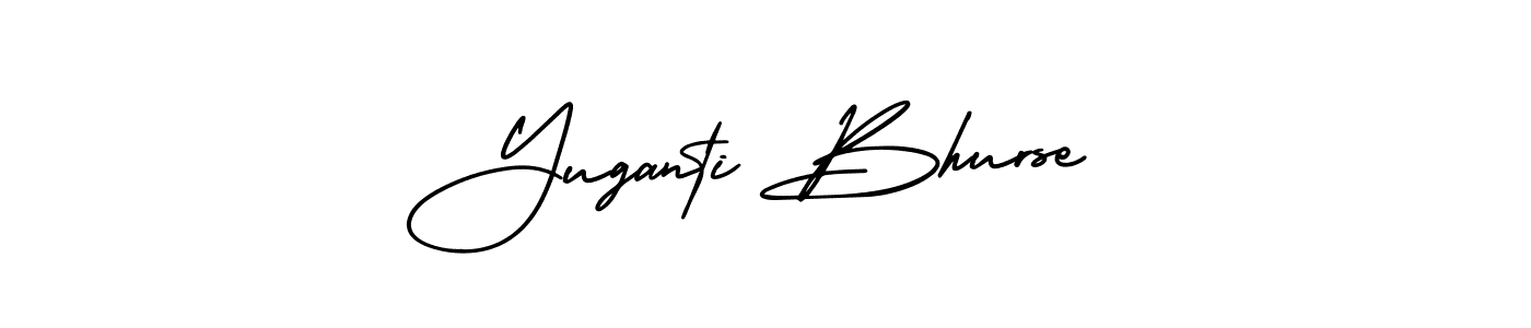 How to make Yuganti Bhurse name signature. Use AmerikaSignatureDemo-Regular style for creating short signs online. This is the latest handwritten sign. Yuganti Bhurse signature style 3 images and pictures png