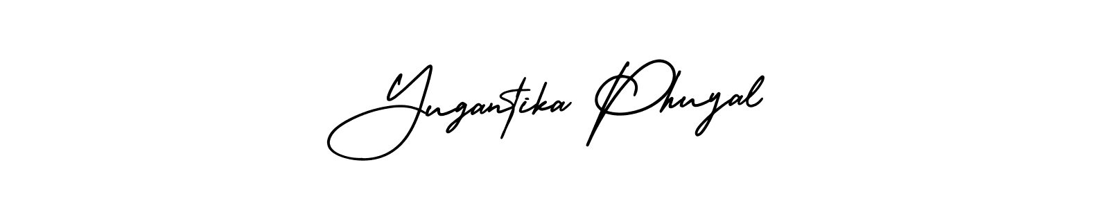 It looks lik you need a new signature style for name Yugantika Phuyal. Design unique handwritten (AmerikaSignatureDemo-Regular) signature with our free signature maker in just a few clicks. Yugantika Phuyal signature style 3 images and pictures png