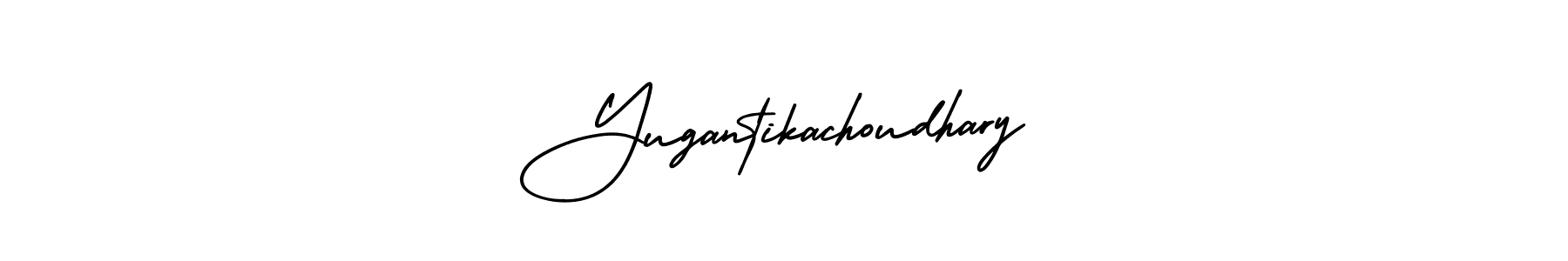 Make a beautiful signature design for name Yugantikachoudhary. With this signature (AmerikaSignatureDemo-Regular) style, you can create a handwritten signature for free. Yugantikachoudhary signature style 3 images and pictures png
