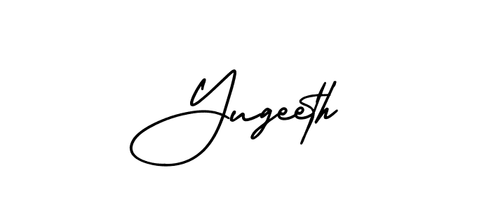 AmerikaSignatureDemo-Regular is a professional signature style that is perfect for those who want to add a touch of class to their signature. It is also a great choice for those who want to make their signature more unique. Get Yugeeth name to fancy signature for free. Yugeeth signature style 3 images and pictures png