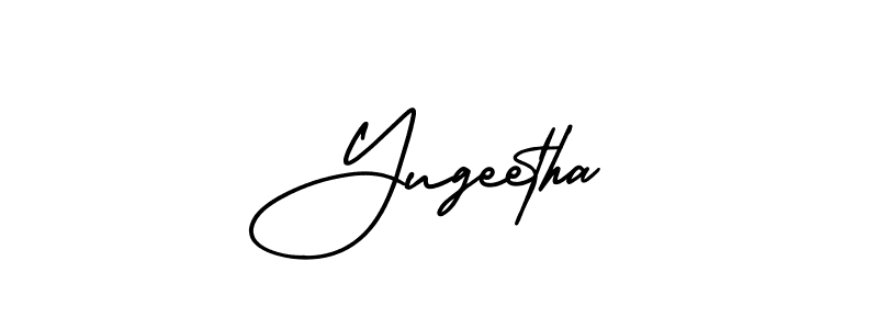 Create a beautiful signature design for name Yugeetha. With this signature (AmerikaSignatureDemo-Regular) fonts, you can make a handwritten signature for free. Yugeetha signature style 3 images and pictures png