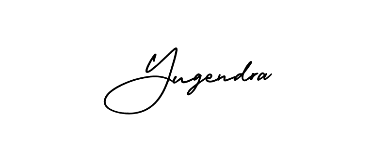 Design your own signature with our free online signature maker. With this signature software, you can create a handwritten (AmerikaSignatureDemo-Regular) signature for name Yugendra. Yugendra signature style 3 images and pictures png