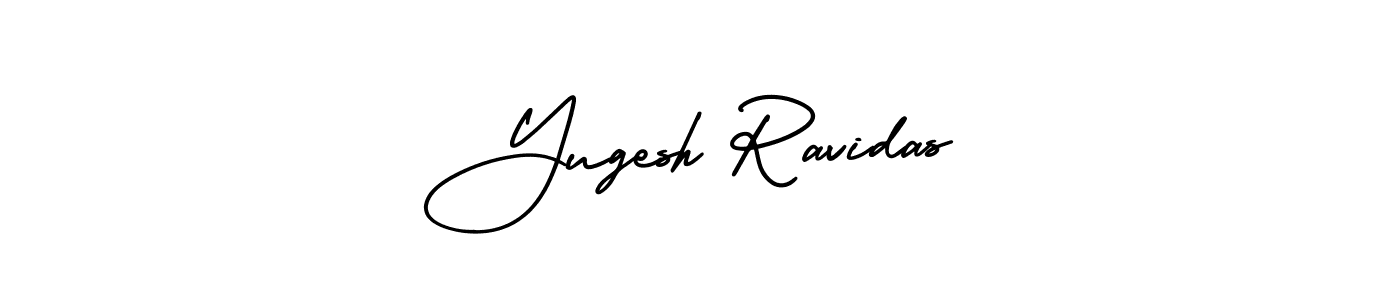 Create a beautiful signature design for name Yugesh Ravidas. With this signature (AmerikaSignatureDemo-Regular) fonts, you can make a handwritten signature for free. Yugesh Ravidas signature style 3 images and pictures png