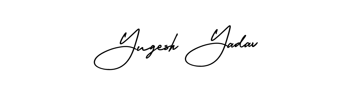 How to Draw Yugesh Yadav signature style? AmerikaSignatureDemo-Regular is a latest design signature styles for name Yugesh Yadav. Yugesh Yadav signature style 3 images and pictures png