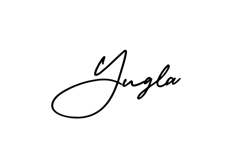 Create a beautiful signature design for name Yugla. With this signature (AmerikaSignatureDemo-Regular) fonts, you can make a handwritten signature for free. Yugla signature style 3 images and pictures png