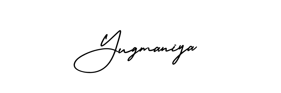 AmerikaSignatureDemo-Regular is a professional signature style that is perfect for those who want to add a touch of class to their signature. It is also a great choice for those who want to make their signature more unique. Get Yugmaniya name to fancy signature for free. Yugmaniya signature style 3 images and pictures png