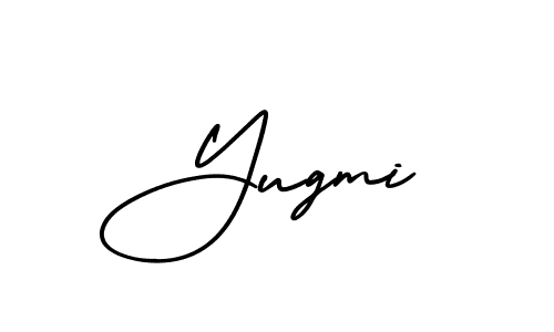 Make a short Yugmi signature style. Manage your documents anywhere anytime using AmerikaSignatureDemo-Regular. Create and add eSignatures, submit forms, share and send files easily. Yugmi signature style 3 images and pictures png