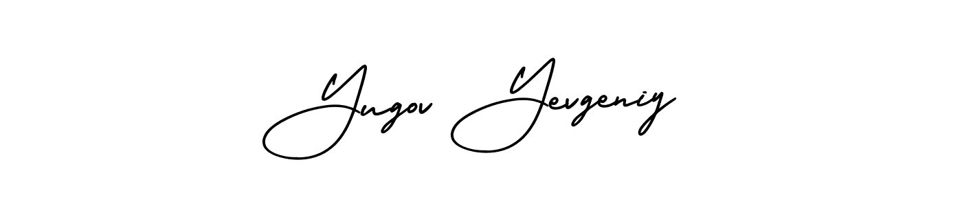 How to make Yugov Yevgeniy signature? AmerikaSignatureDemo-Regular is a professional autograph style. Create handwritten signature for Yugov Yevgeniy name. Yugov Yevgeniy signature style 3 images and pictures png