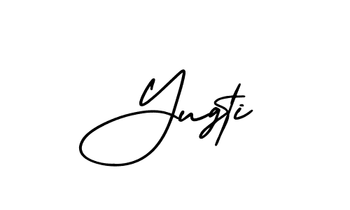 Create a beautiful signature design for name Yugti. With this signature (AmerikaSignatureDemo-Regular) fonts, you can make a handwritten signature for free. Yugti signature style 3 images and pictures png