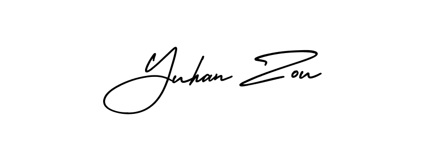 Best and Professional Signature Style for Yuhan Zou. AmerikaSignatureDemo-Regular Best Signature Style Collection. Yuhan Zou signature style 3 images and pictures png
