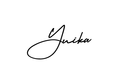 It looks lik you need a new signature style for name Yuika. Design unique handwritten (AmerikaSignatureDemo-Regular) signature with our free signature maker in just a few clicks. Yuika signature style 3 images and pictures png