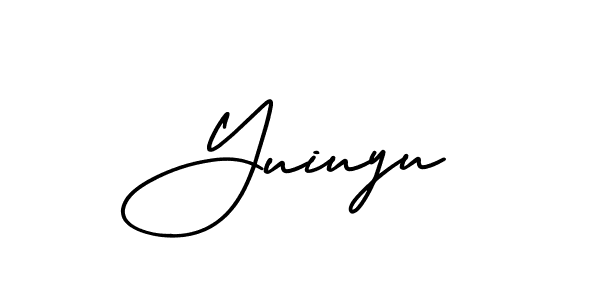 You should practise on your own different ways (AmerikaSignatureDemo-Regular) to write your name (Yuiuyu) in signature. don't let someone else do it for you. Yuiuyu signature style 3 images and pictures png