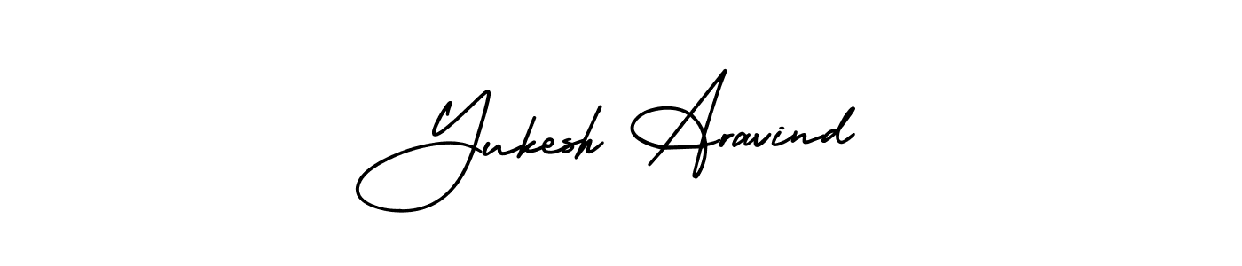 Use a signature maker to create a handwritten signature online. With this signature software, you can design (AmerikaSignatureDemo-Regular) your own signature for name Yukesh Aravind. Yukesh Aravind signature style 3 images and pictures png