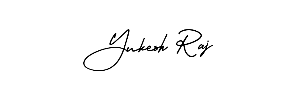 This is the best signature style for the Yukesh Raj name. Also you like these signature font (AmerikaSignatureDemo-Regular). Mix name signature. Yukesh Raj signature style 3 images and pictures png
