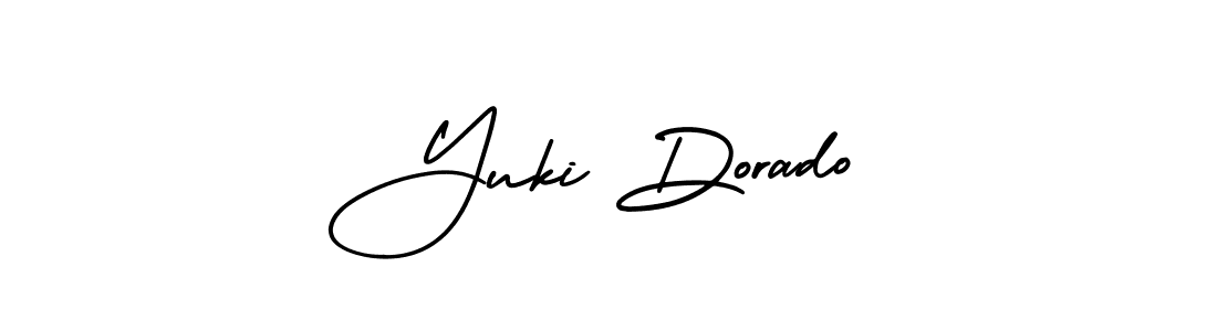 AmerikaSignatureDemo-Regular is a professional signature style that is perfect for those who want to add a touch of class to their signature. It is also a great choice for those who want to make their signature more unique. Get Yuki Dorado name to fancy signature for free. Yuki Dorado signature style 3 images and pictures png