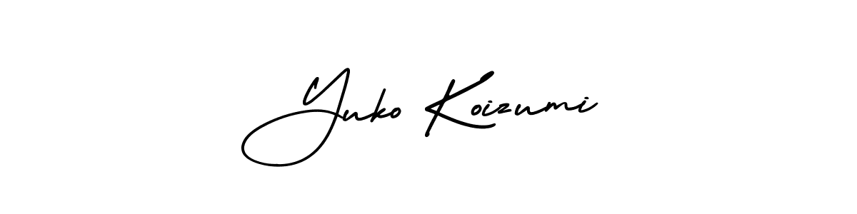 Make a beautiful signature design for name Yuko Koizumi. Use this online signature maker to create a handwritten signature for free. Yuko Koizumi signature style 3 images and pictures png