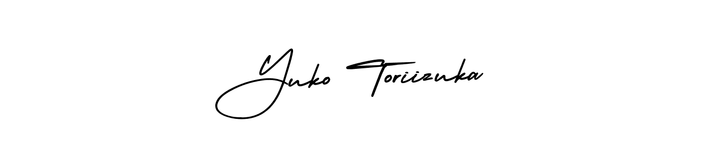 How to make Yuko Toriizuka signature? AmerikaSignatureDemo-Regular is a professional autograph style. Create handwritten signature for Yuko Toriizuka name. Yuko Toriizuka signature style 3 images and pictures png
