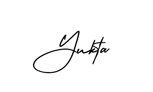 Also we have Yukta name is the best signature style. Create professional handwritten signature collection using AmerikaSignatureDemo-Regular autograph style. Yukta signature style 3 images and pictures png