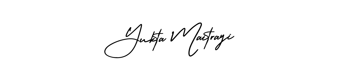 This is the best signature style for the Yukta Maitrayi name. Also you like these signature font (AmerikaSignatureDemo-Regular). Mix name signature. Yukta Maitrayi signature style 3 images and pictures png