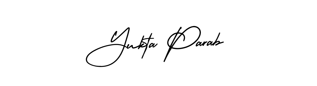 AmerikaSignatureDemo-Regular is a professional signature style that is perfect for those who want to add a touch of class to their signature. It is also a great choice for those who want to make their signature more unique. Get Yukta Parab name to fancy signature for free. Yukta Parab signature style 3 images and pictures png