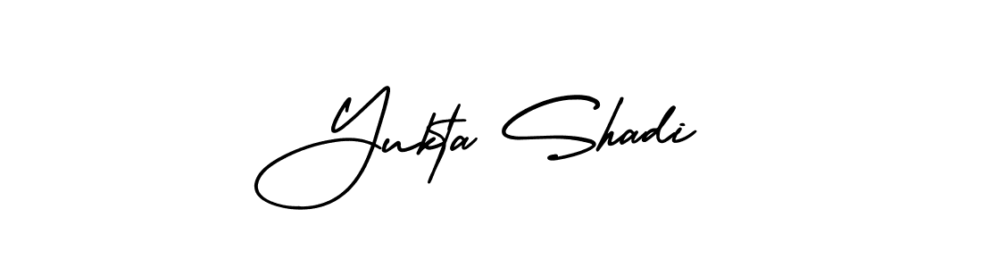 if you are searching for the best signature style for your name Yukta Shadi. so please give up your signature search. here we have designed multiple signature styles  using AmerikaSignatureDemo-Regular. Yukta Shadi signature style 3 images and pictures png