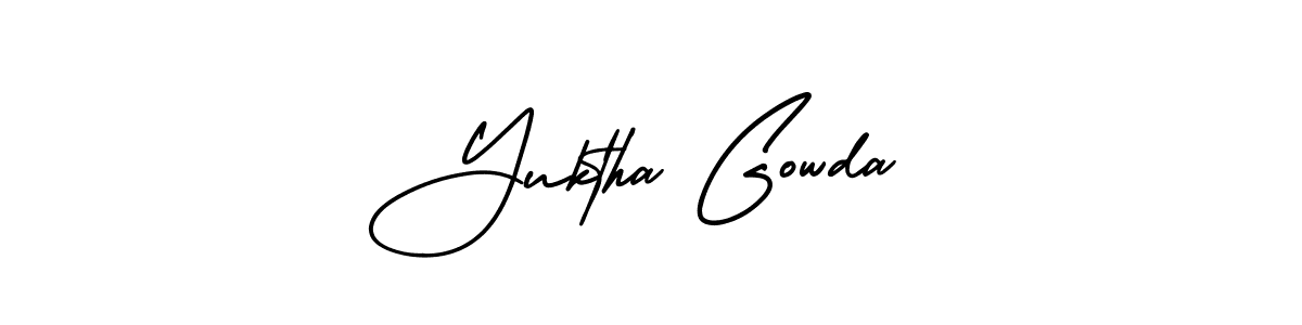 It looks lik you need a new signature style for name Yuktha Gowda. Design unique handwritten (AmerikaSignatureDemo-Regular) signature with our free signature maker in just a few clicks. Yuktha Gowda signature style 3 images and pictures png