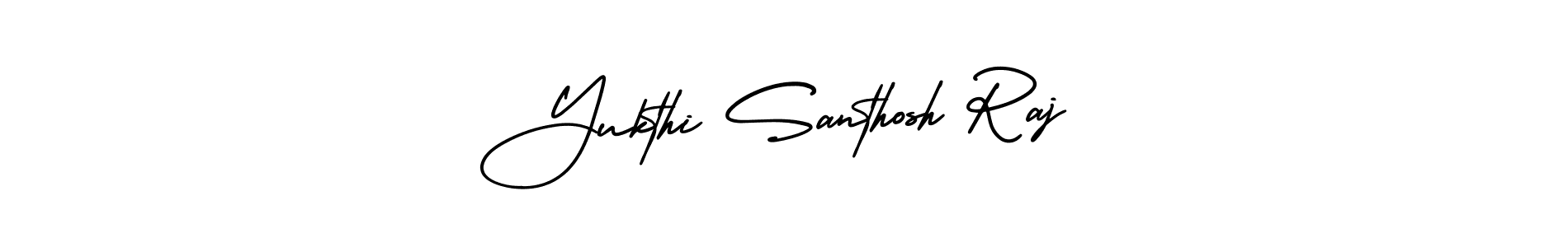 AmerikaSignatureDemo-Regular is a professional signature style that is perfect for those who want to add a touch of class to their signature. It is also a great choice for those who want to make their signature more unique. Get Yukthi Santhosh Raj name to fancy signature for free. Yukthi Santhosh Raj signature style 3 images and pictures png