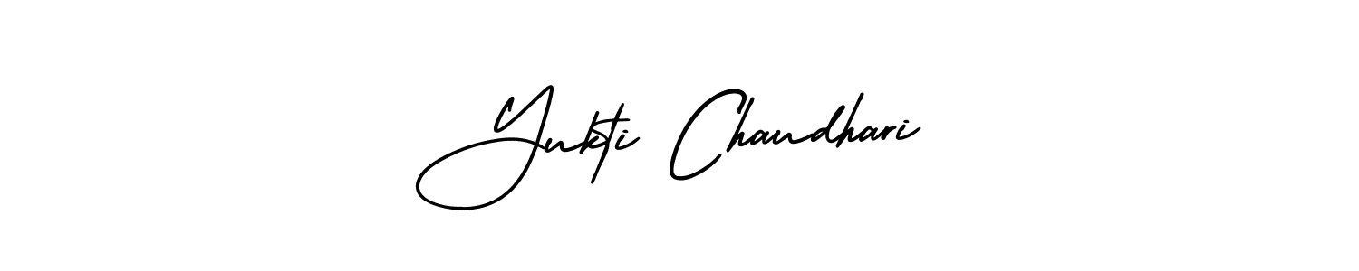 Make a beautiful signature design for name Yukti Chaudhari. With this signature (AmerikaSignatureDemo-Regular) style, you can create a handwritten signature for free. Yukti Chaudhari signature style 3 images and pictures png