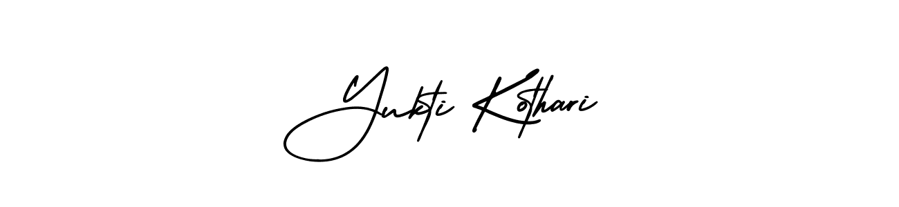 It looks lik you need a new signature style for name Yukti Kothari. Design unique handwritten (AmerikaSignatureDemo-Regular) signature with our free signature maker in just a few clicks. Yukti Kothari signature style 3 images and pictures png