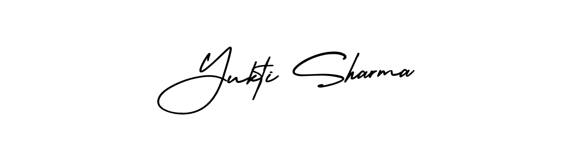 This is the best signature style for the Yukti Sharma name. Also you like these signature font (AmerikaSignatureDemo-Regular). Mix name signature. Yukti Sharma signature style 3 images and pictures png