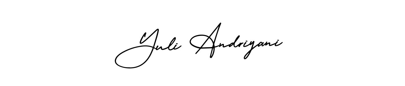 Also we have Yuli Andriyani name is the best signature style. Create professional handwritten signature collection using AmerikaSignatureDemo-Regular autograph style. Yuli Andriyani signature style 3 images and pictures png