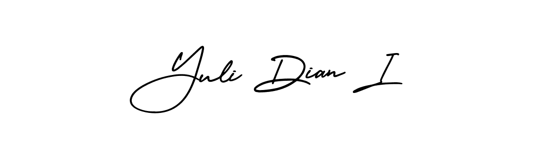 Also You can easily find your signature by using the search form. We will create Yuli Dian I name handwritten signature images for you free of cost using AmerikaSignatureDemo-Regular sign style. Yuli Dian I signature style 3 images and pictures png