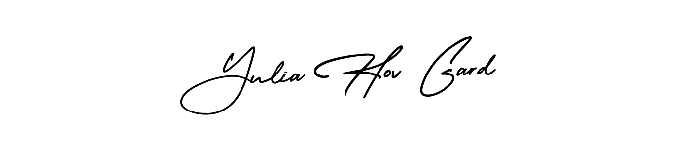 How to make Yulia Hov Gard signature? AmerikaSignatureDemo-Regular is a professional autograph style. Create handwritten signature for Yulia Hov Gard name. Yulia Hov Gard signature style 3 images and pictures png