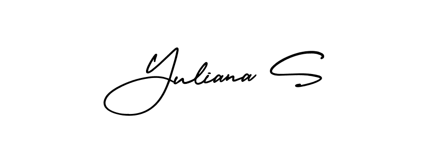 if you are searching for the best signature style for your name Yuliana S. so please give up your signature search. here we have designed multiple signature styles  using AmerikaSignatureDemo-Regular. Yuliana S signature style 3 images and pictures png