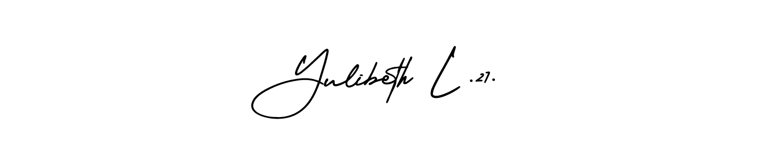 See photos of Yulibeth L .27. official signature by Spectra . Check more albums & portfolios. Read reviews & check more about AmerikaSignatureDemo-Regular font. Yulibeth L .27. signature style 3 images and pictures png