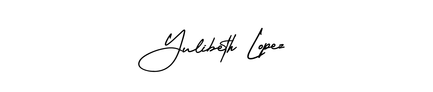 Check out images of Autograph of Yulibeth Lopez name. Actor Yulibeth Lopez Signature Style. AmerikaSignatureDemo-Regular is a professional sign style online. Yulibeth Lopez signature style 3 images and pictures png