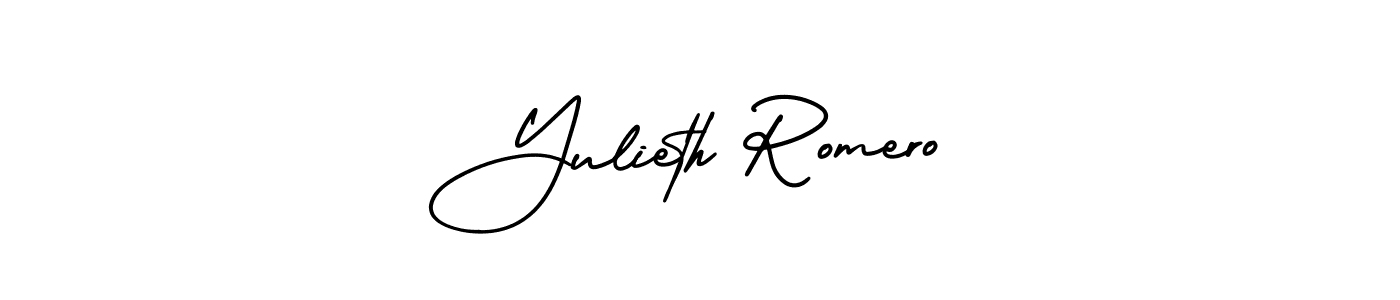 Make a beautiful signature design for name Yulieth Romero. With this signature (AmerikaSignatureDemo-Regular) style, you can create a handwritten signature for free. Yulieth Romero signature style 3 images and pictures png