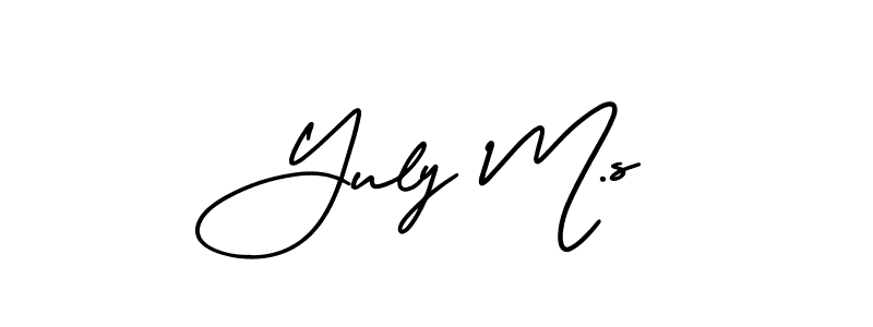 Also You can easily find your signature by using the search form. We will create Yuly M.s name handwritten signature images for you free of cost using AmerikaSignatureDemo-Regular sign style. Yuly M.s signature style 3 images and pictures png