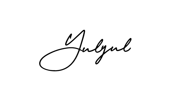 It looks lik you need a new signature style for name Yulyul. Design unique handwritten (AmerikaSignatureDemo-Regular) signature with our free signature maker in just a few clicks. Yulyul signature style 3 images and pictures png